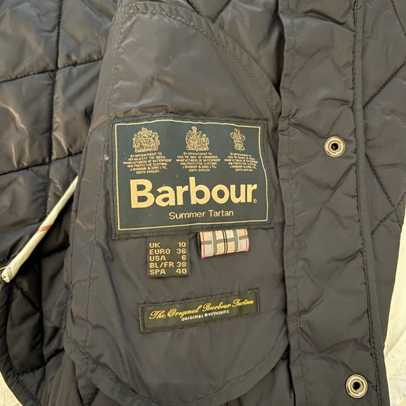 Barbour Quilted Navy Jacket - Picture 2 of 4